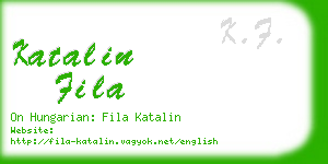 katalin fila business card